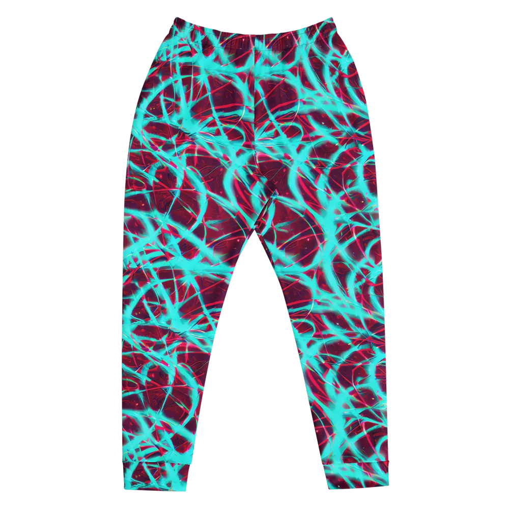 Turquoise Mayhem on Men's Joggers — Front
