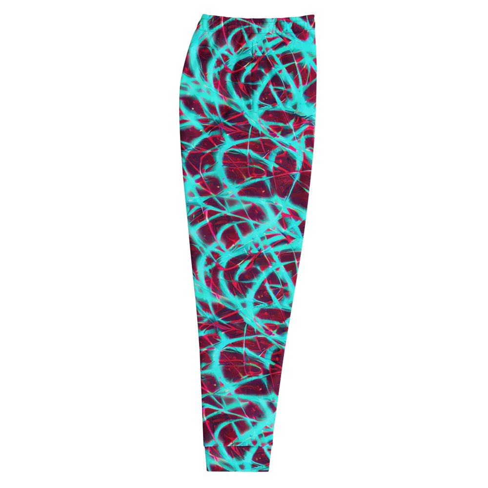 Turquoise Mayhem on Men's Joggers — Right