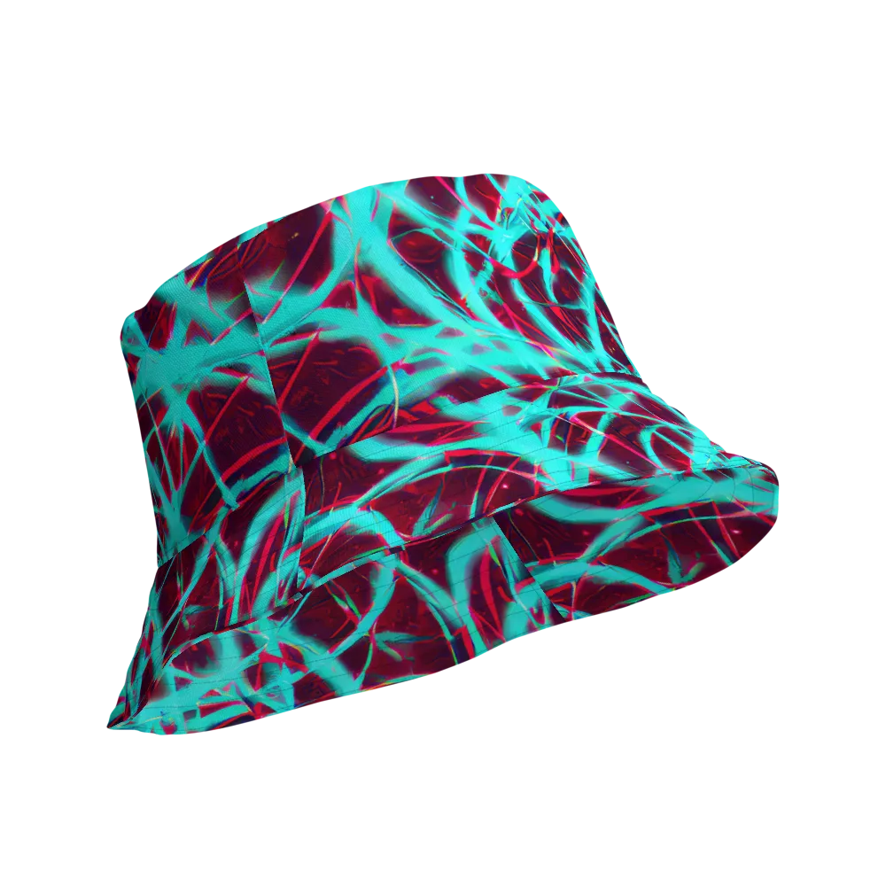 Turquoise Mayhem on Reversible Bucket Hat — Product details Outside