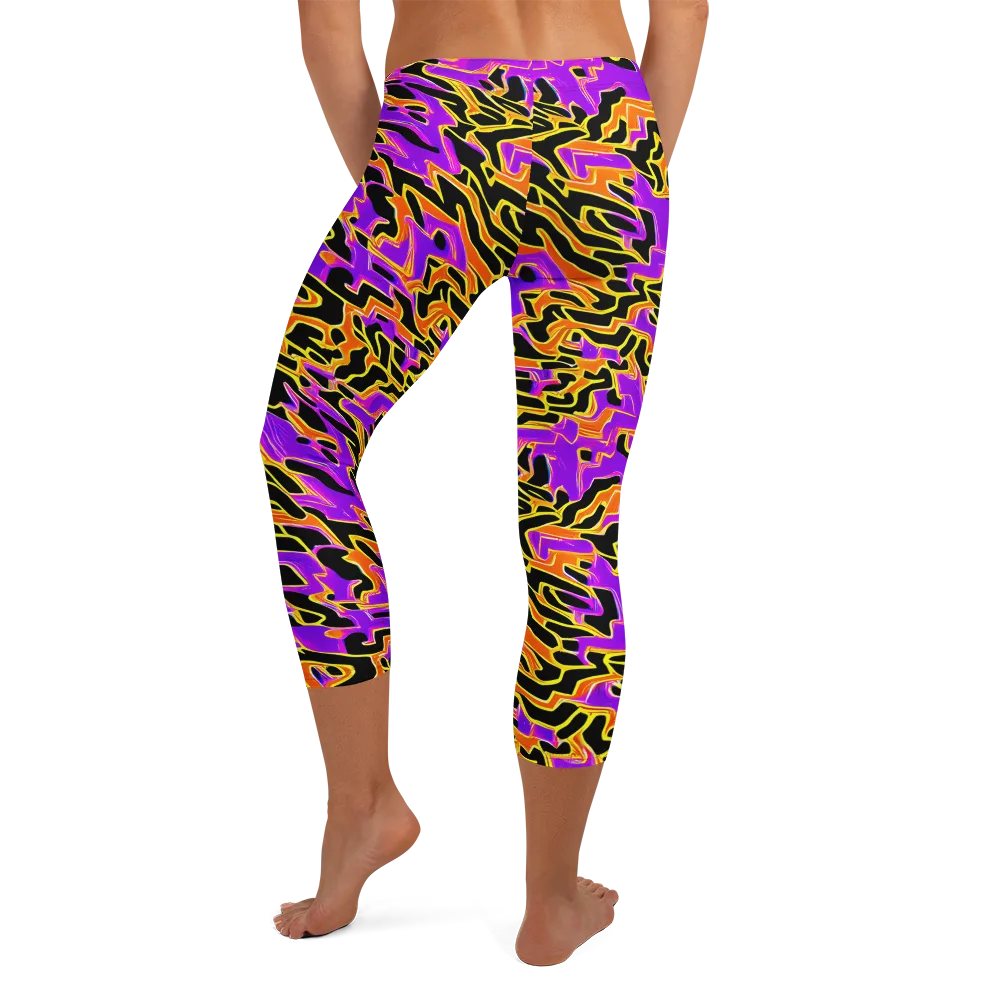 Inferno Pulse on Capri Leggings — Back