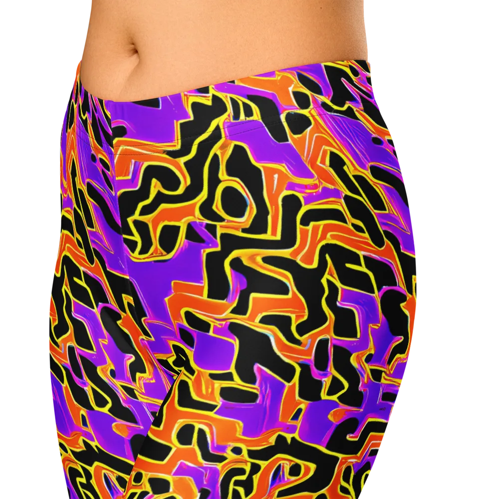 Inferno Pulse on Capri Leggings — Zoomed-in
