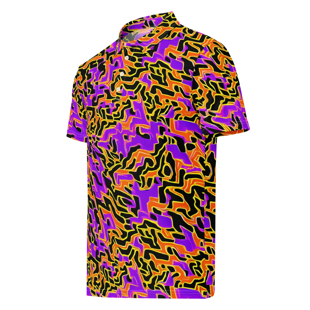 Inferno Pulse on Men's Slim Fit Polo Shirt — Left Front