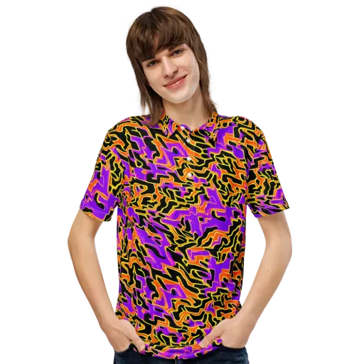 Inferno Pulse on a Men's Slim Fit Polo Shirt
