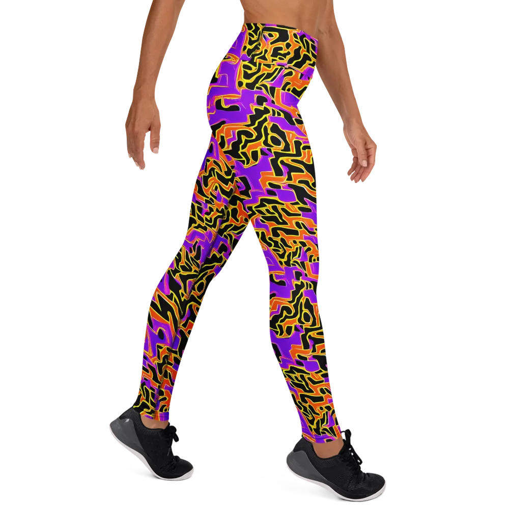 Inferno Pulse on Yoga Leggings — Right