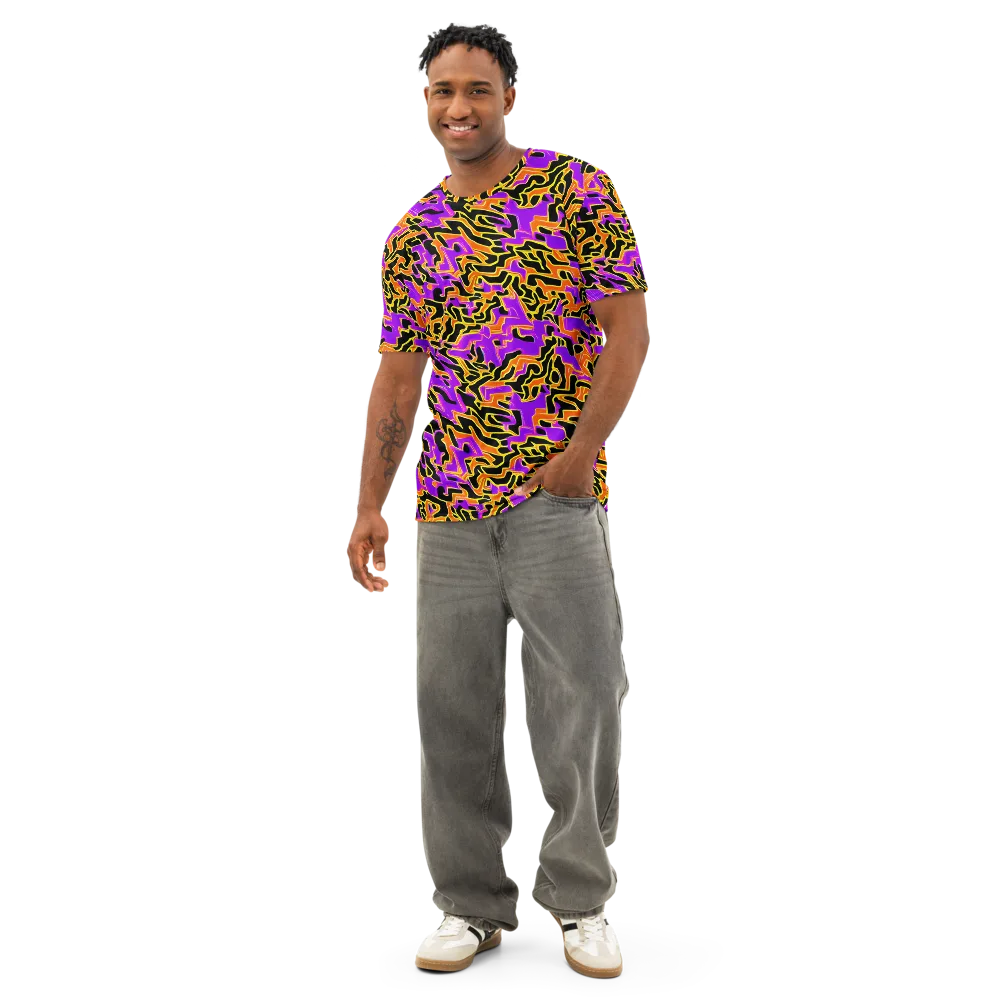 Inferno Pulse on Men's Cotton Crew Neck T-Shirt — Front