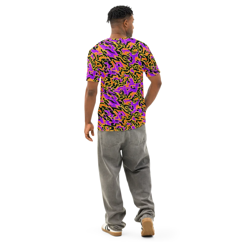 Inferno Pulse on Men's Cotton Crew Neck T-Shirt — Back