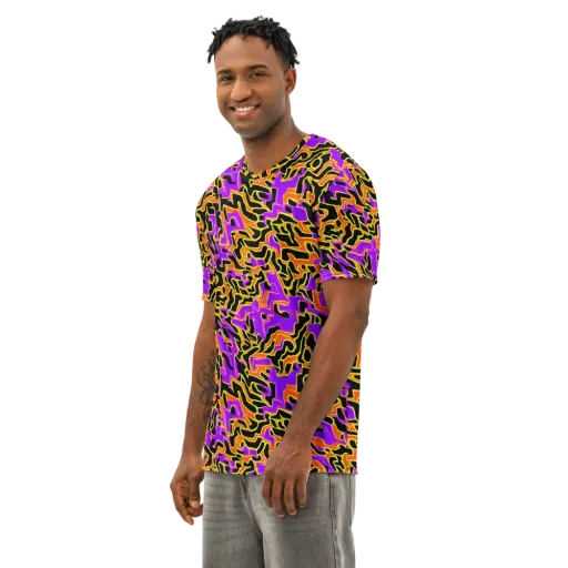 Inferno Pulse on a Men's Cotton Crew Neck T-Shirt