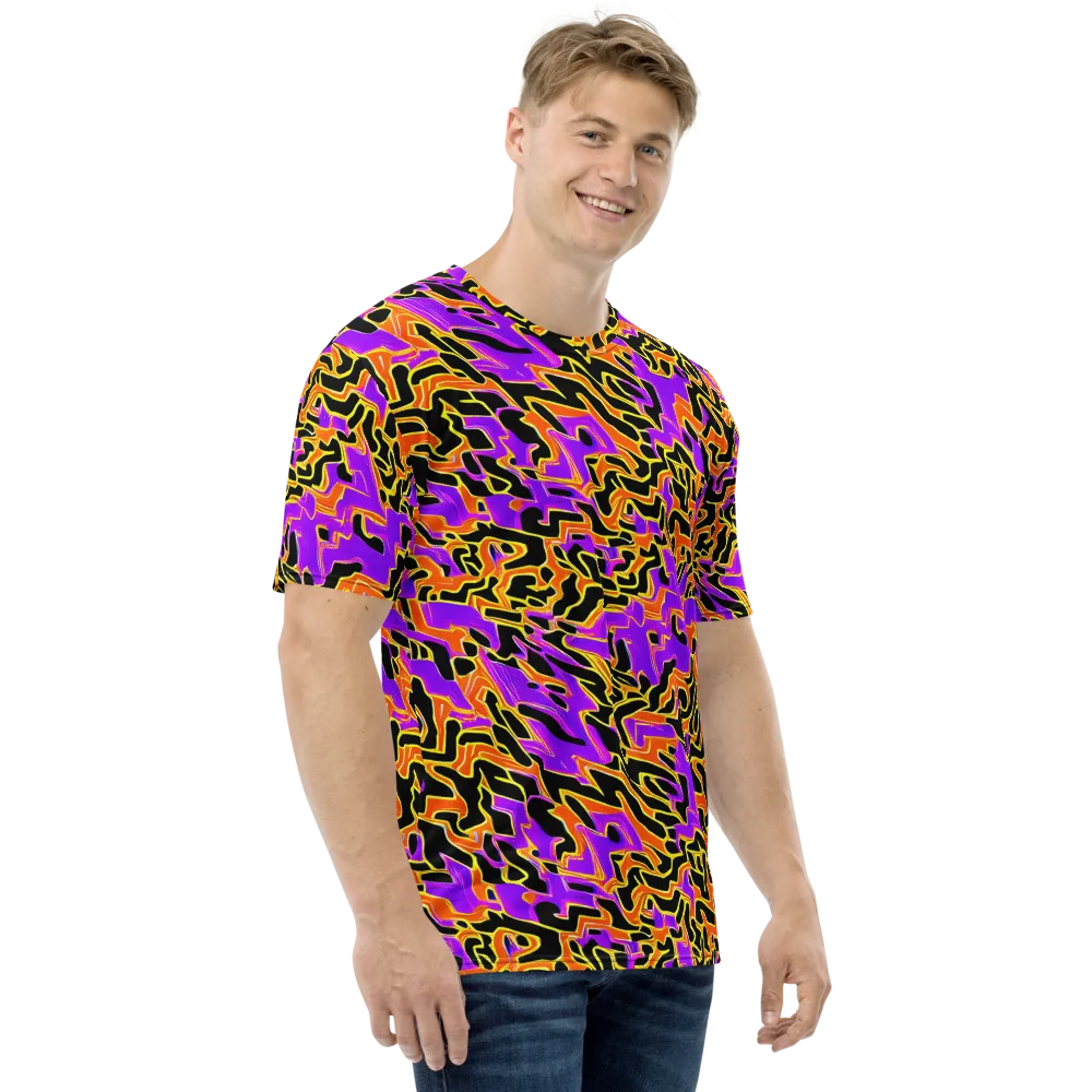 Inferno Pulse on Men's Crew Neck T-Shirt — Right