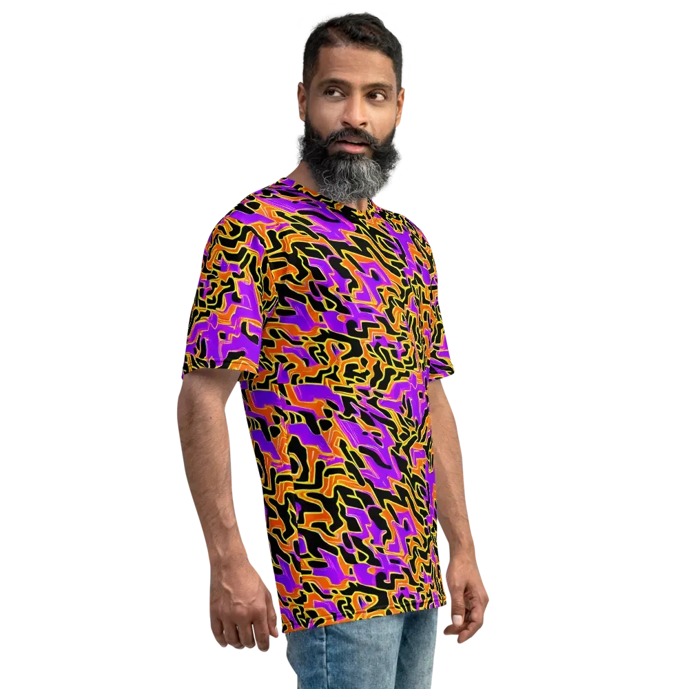 Inferno Pulse on Men's Crew Neck T-Shirt — Right