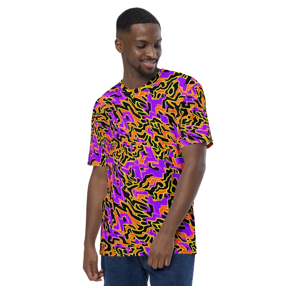 Inferno Pulse on Men's Crew Neck T-Shirt — Left