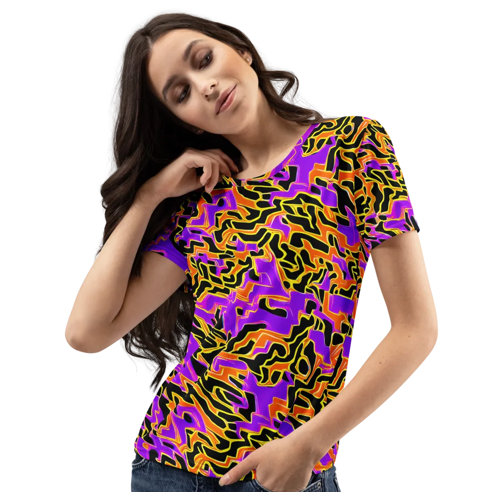 Inferno Pulse on Women's Crew Neck T-Shirt — Left Front