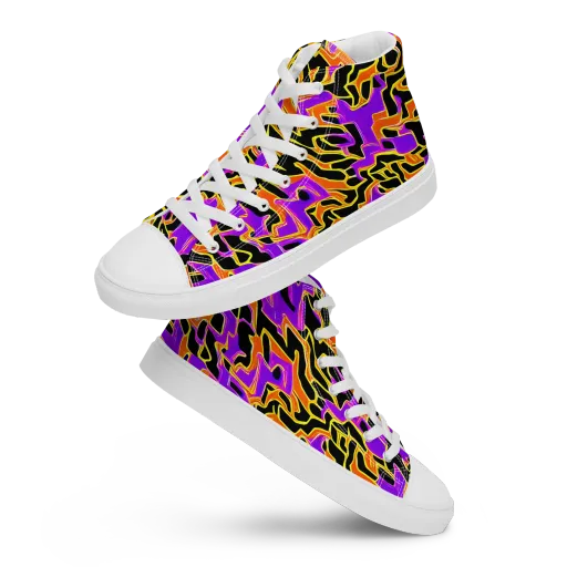 Inferno Pulse on a Women's High Top Canvas Shoes