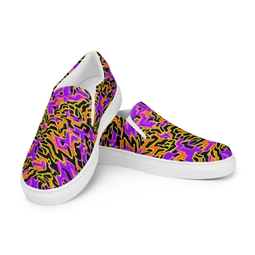 Inferno Pulse on a Men's Slip-On Canvas Shoes