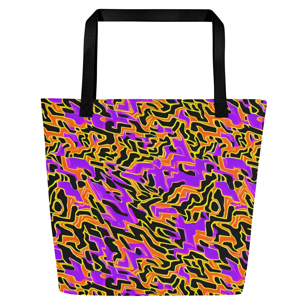 Inferno Pulse on Large Tote Bag W/ Pocket — Front