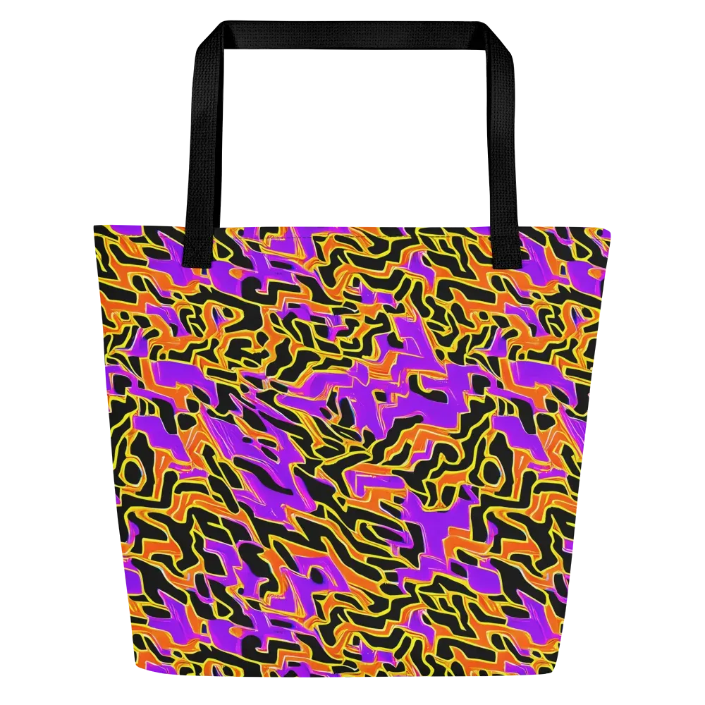 Inferno Pulse on Large Tote Bag W/ Pocket — Front