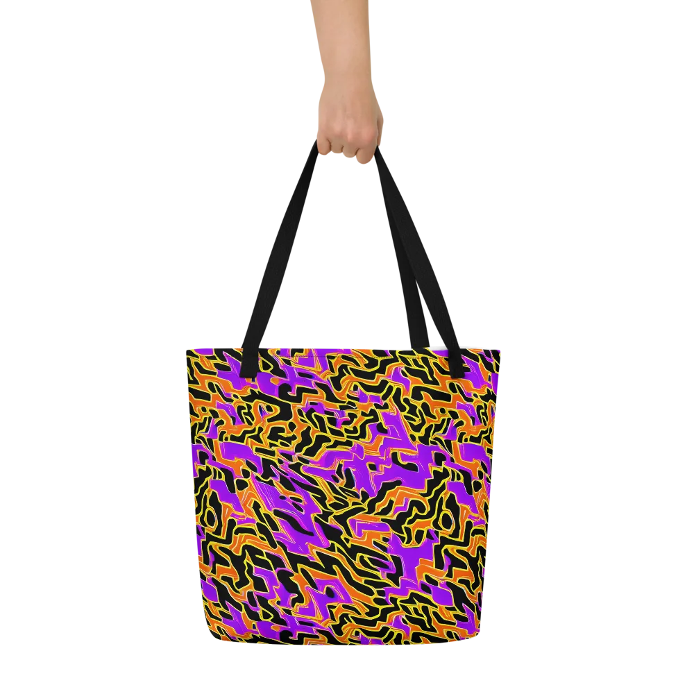 Inferno Pulse on Large Tote Bag W/ Pocket — Front