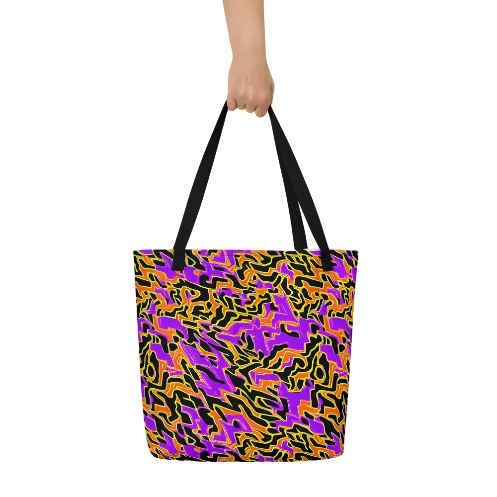Inferno Pulse on Large Tote Bag W/ Pocket — Front