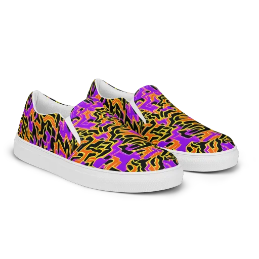 Inferno Pulse on a Women's Slip-On Canvas Shoes