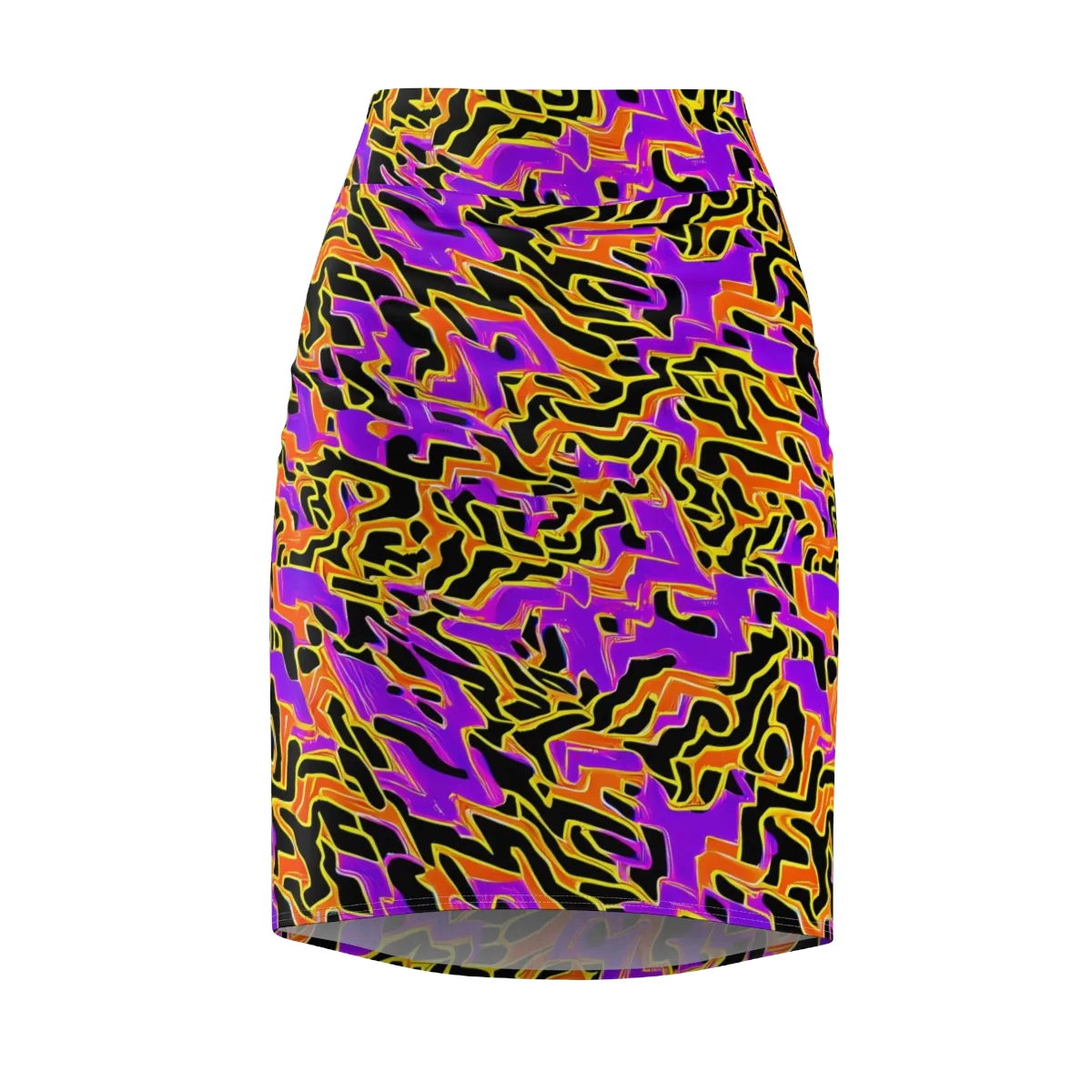 Inferno Pulse on Pencil Skirt — Front