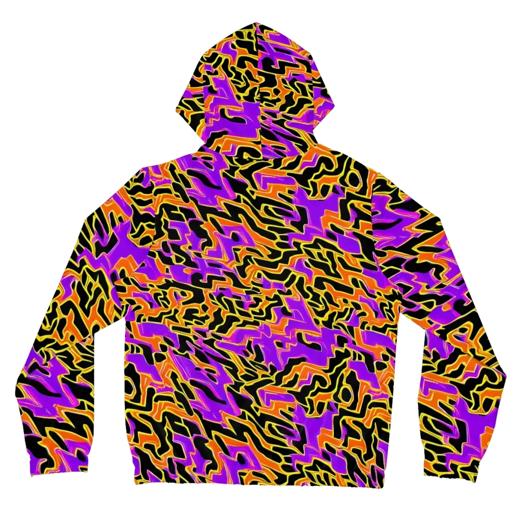 Inferno Pulse on Women's Full-Zip Hoodie — Back