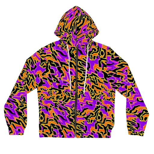 Inferno Pulse on a Women's Full-Zip Hoodie