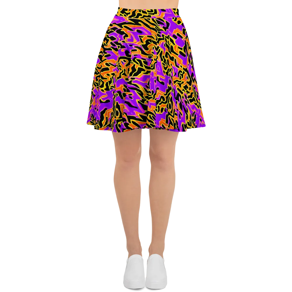 Inferno Pulse on Skater Skirt — Front