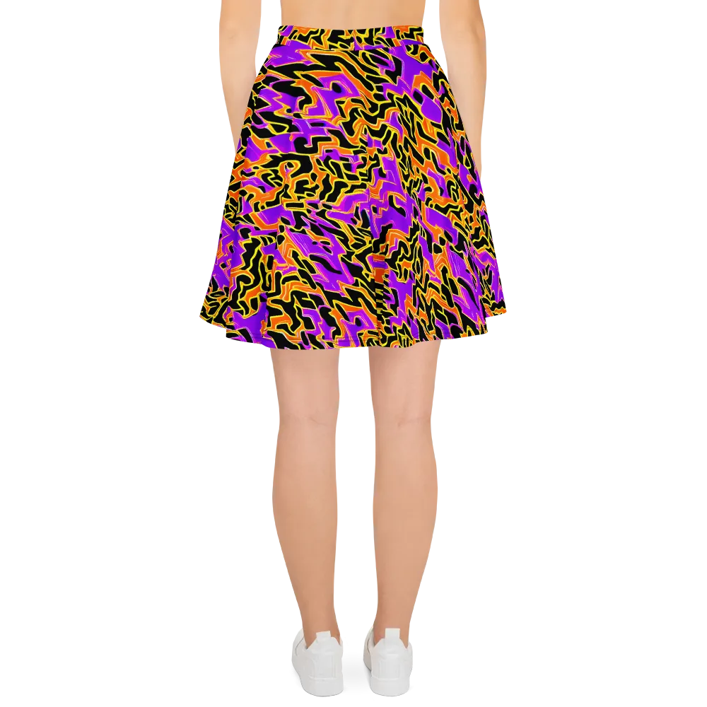 Inferno Pulse on Skater Skirt — Back