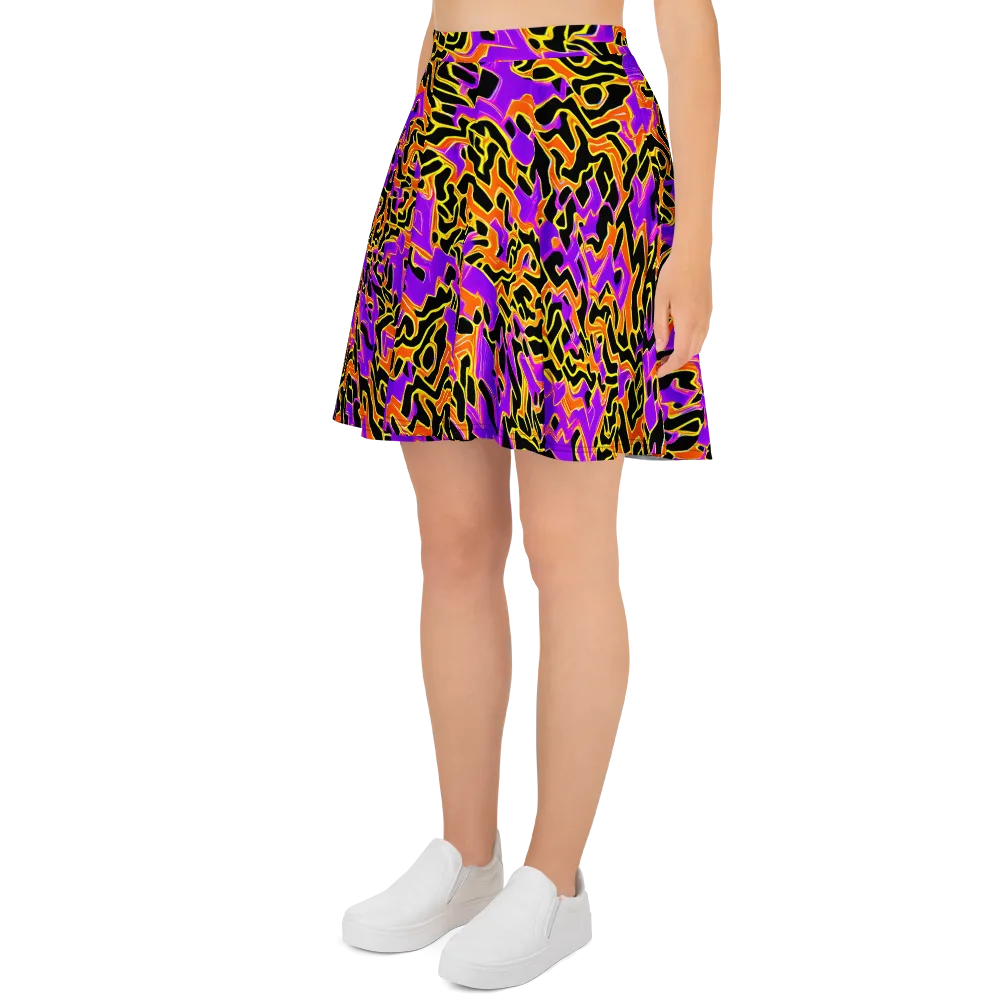 Inferno Pulse on Skater Skirt — Left