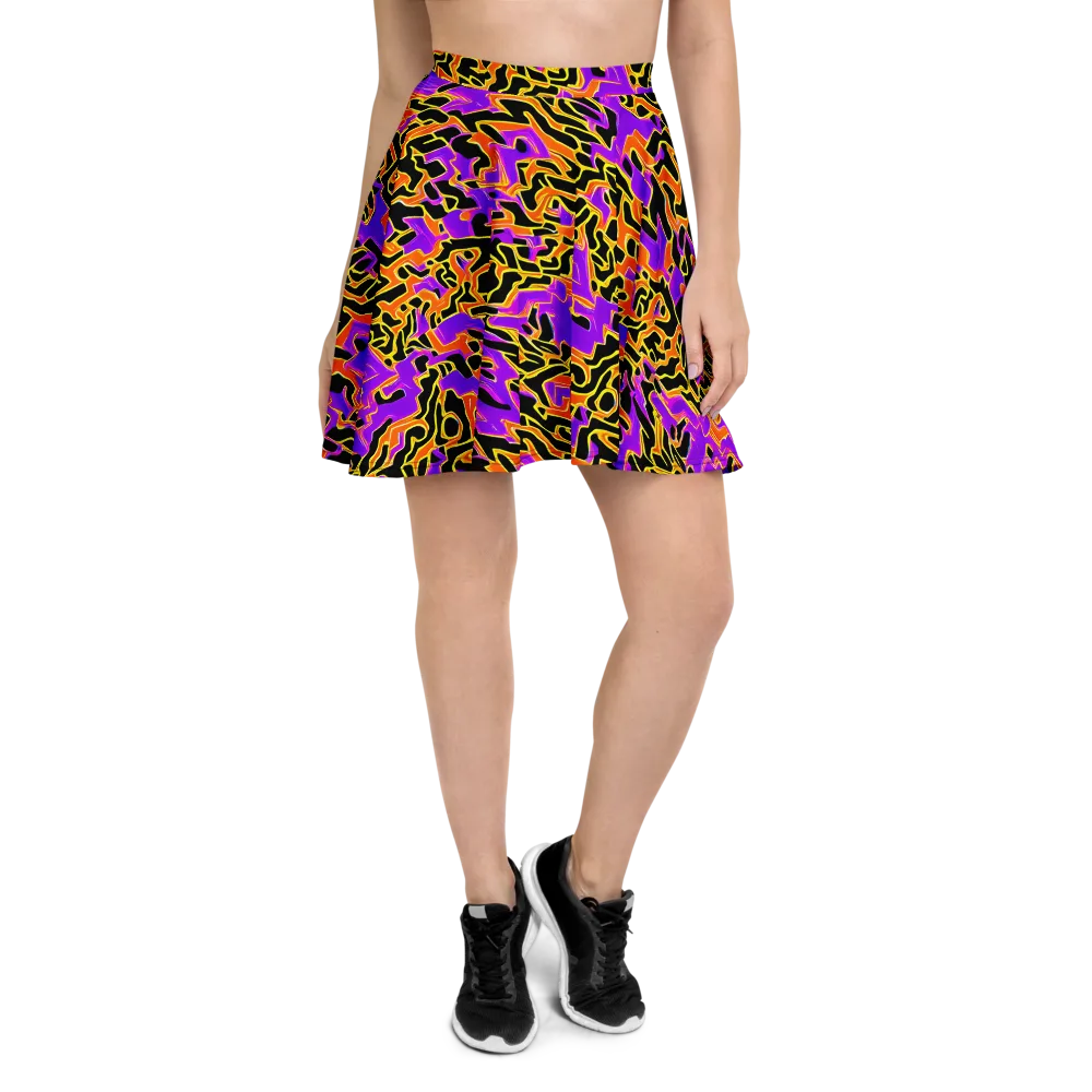 Inferno Pulse on Skater Skirt — Front
