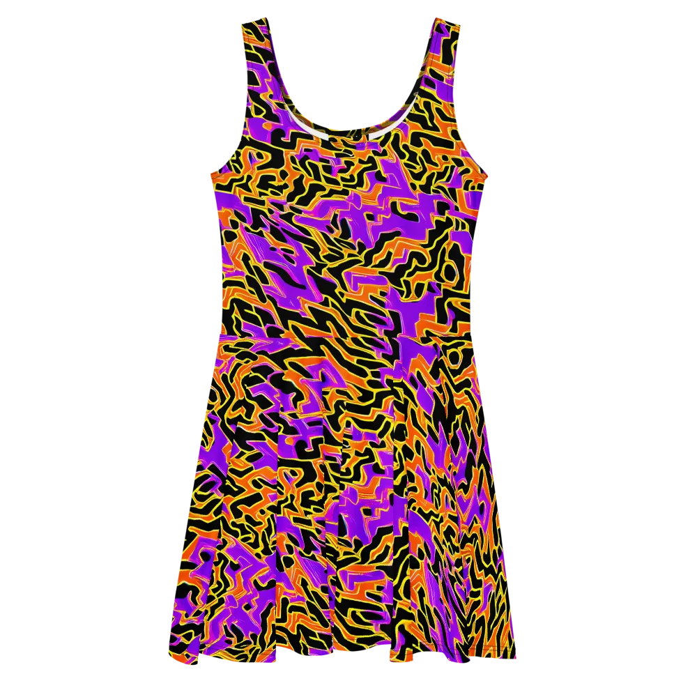 Inferno Pulse on Skater Dress — Front