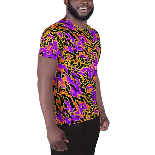 Inferno Pulse on a Men's Athletic T-Shirt