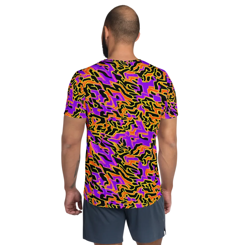 Inferno Pulse on Men's Athletic T-Shirt — Back