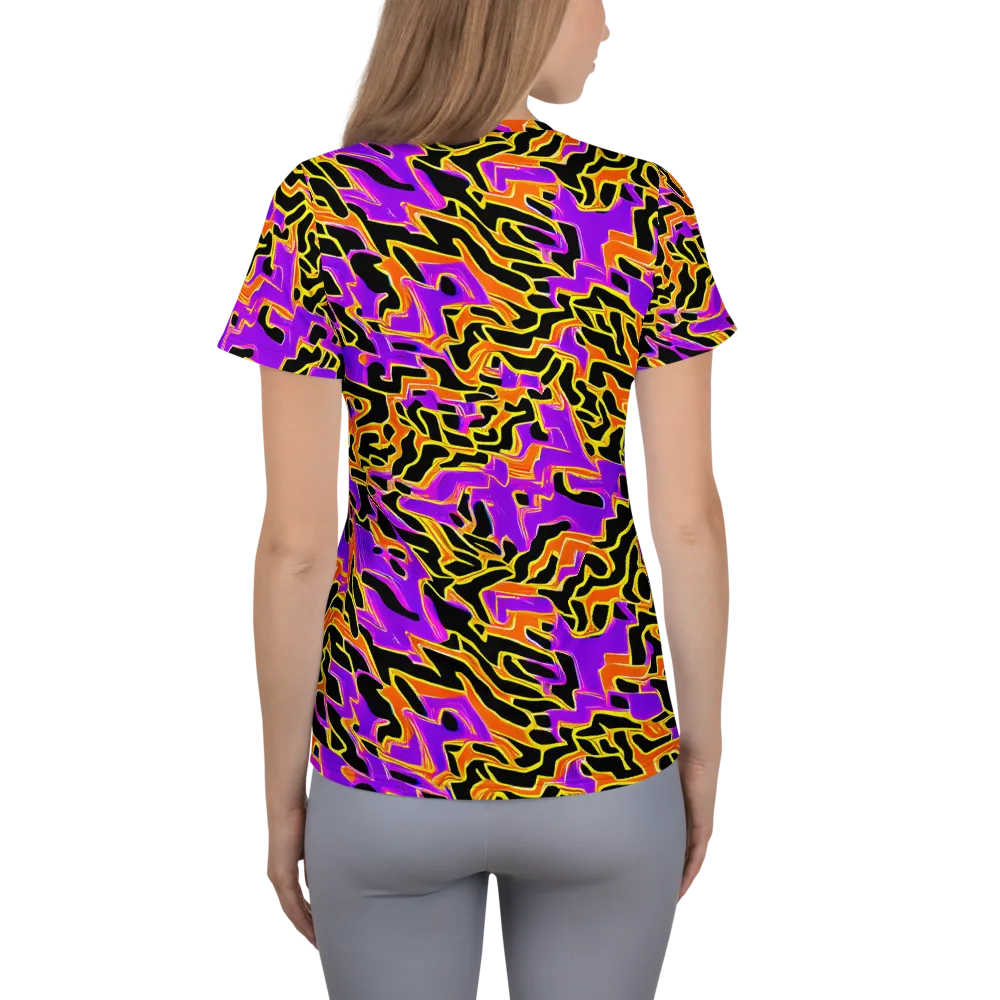 Inferno Pulse on Women's Athletic T-Shirt — Back