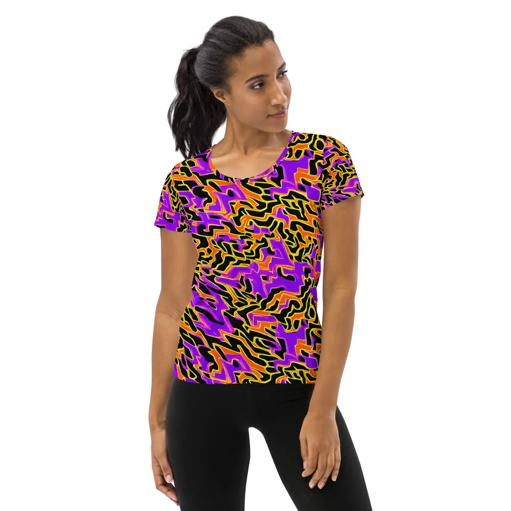 Inferno Pulse on Women's Athletic T-Shirt — Front
