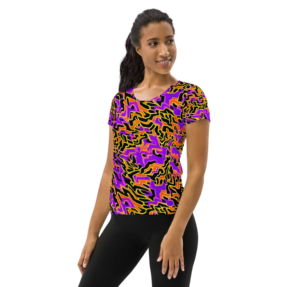 Inferno Pulse on Women's Athletic T-Shirt — Left
