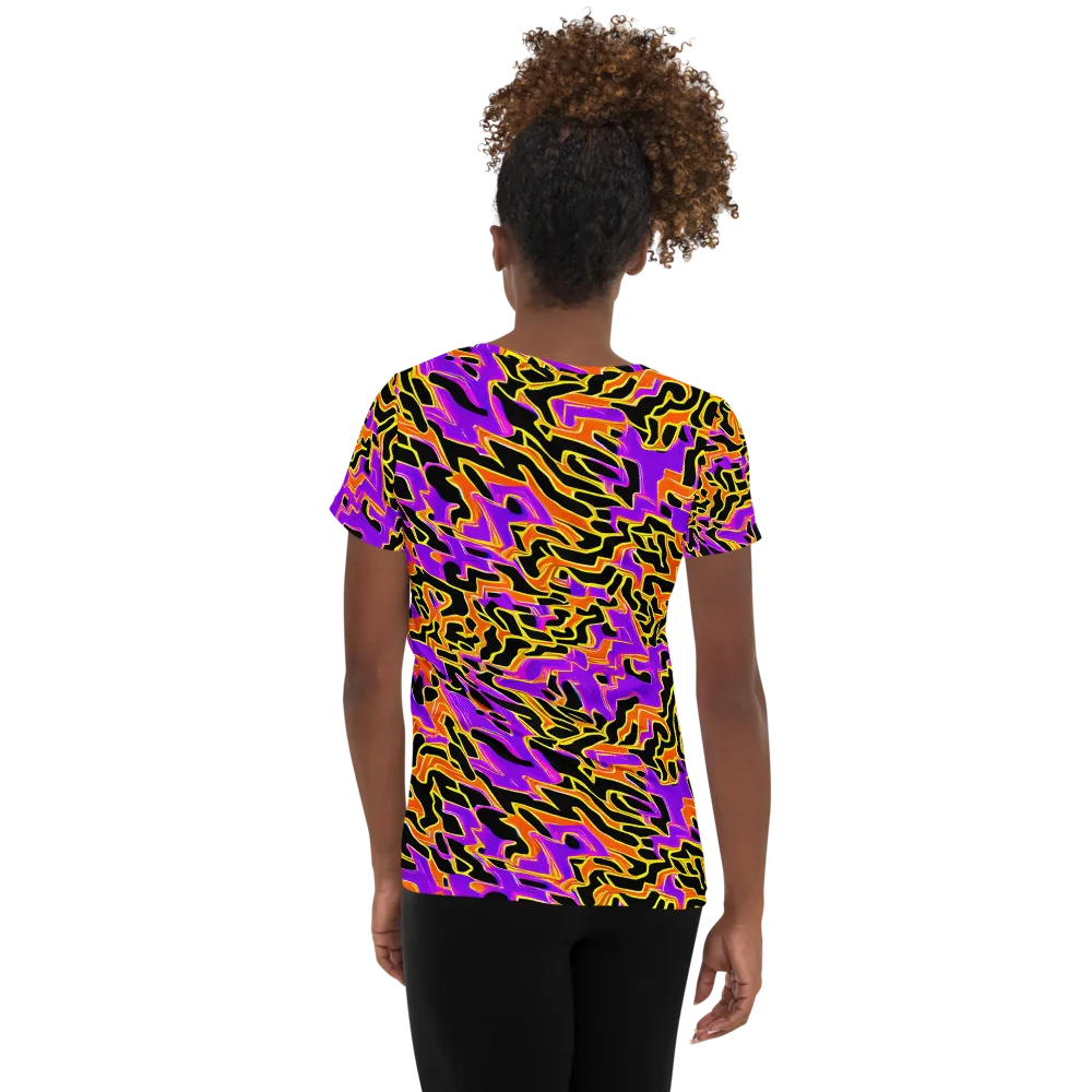 Inferno Pulse on Women's Athletic T-Shirt — Back