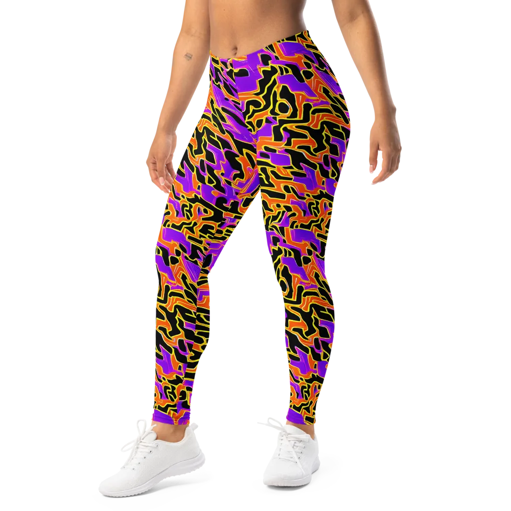 Inferno Pulse on Leggings — Left Front