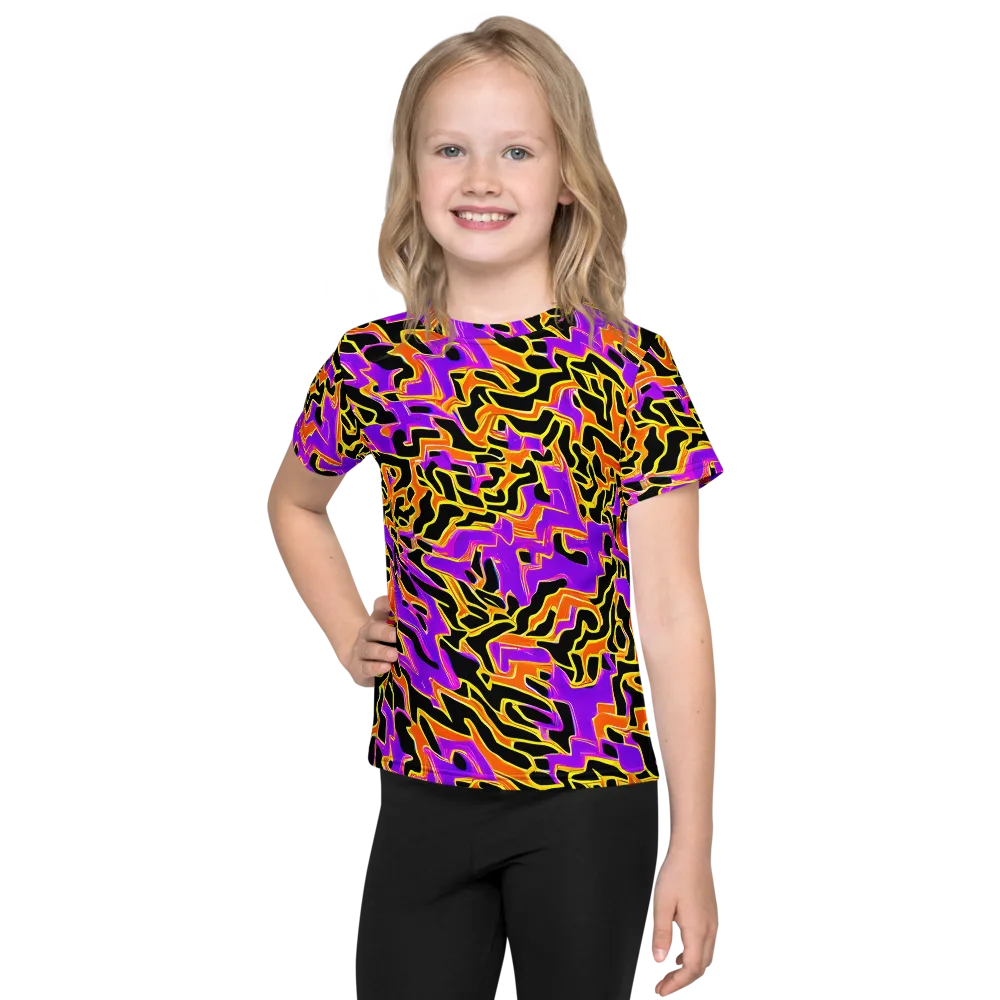Inferno Pulse on Kids Crew Neck T-Shirt — Front