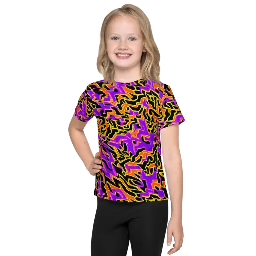 Inferno Pulse on a Kids Crew Neck T-Shirt