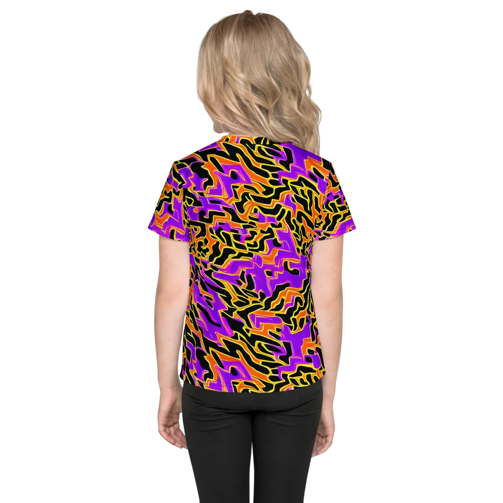 Inferno Pulse on Kids Crew Neck T-Shirt — Back
