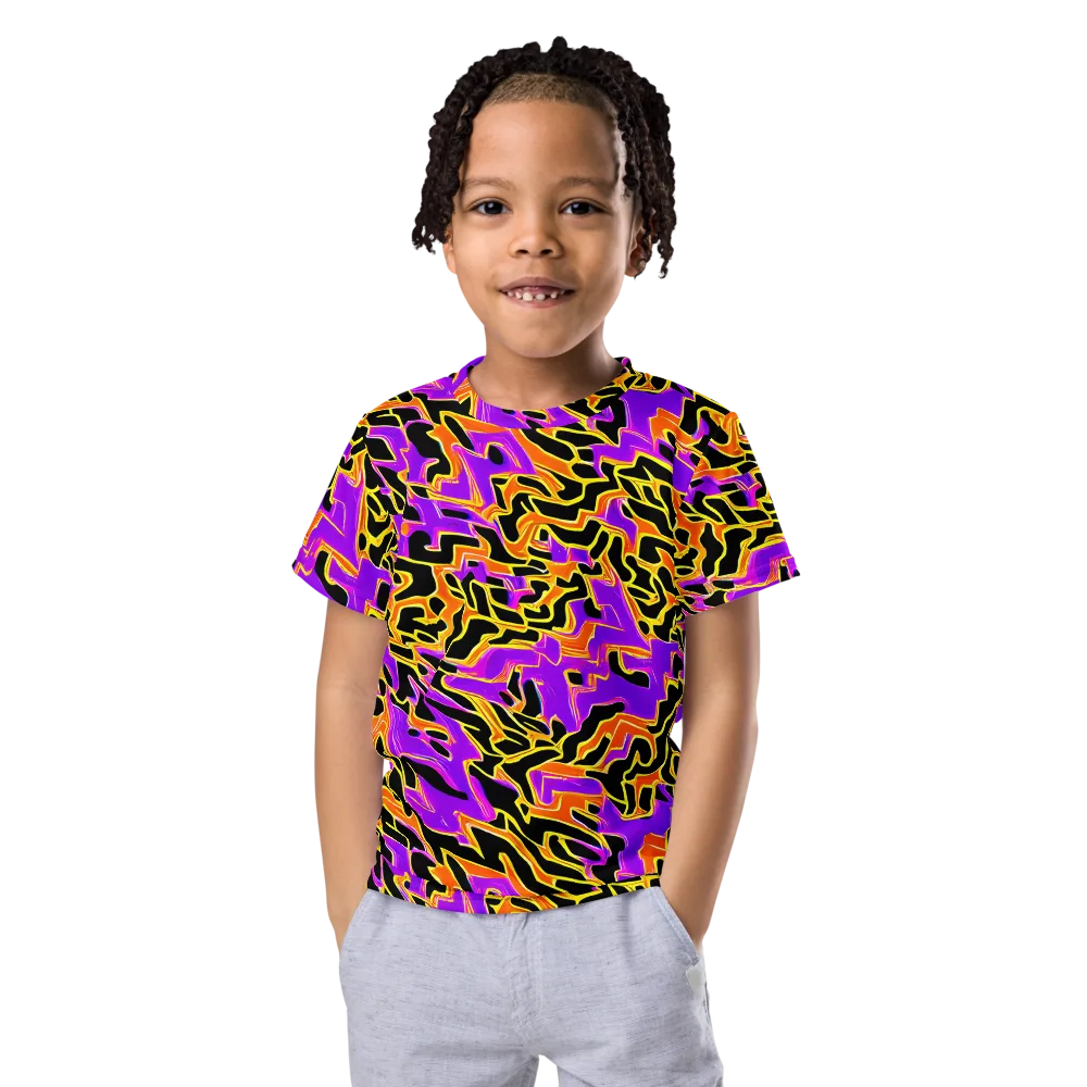Inferno Pulse on Kids Crew Neck T-Shirt — Front