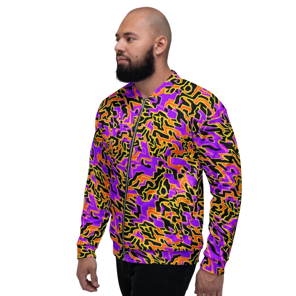 Inferno Pulse on Bomber Jacket — Left