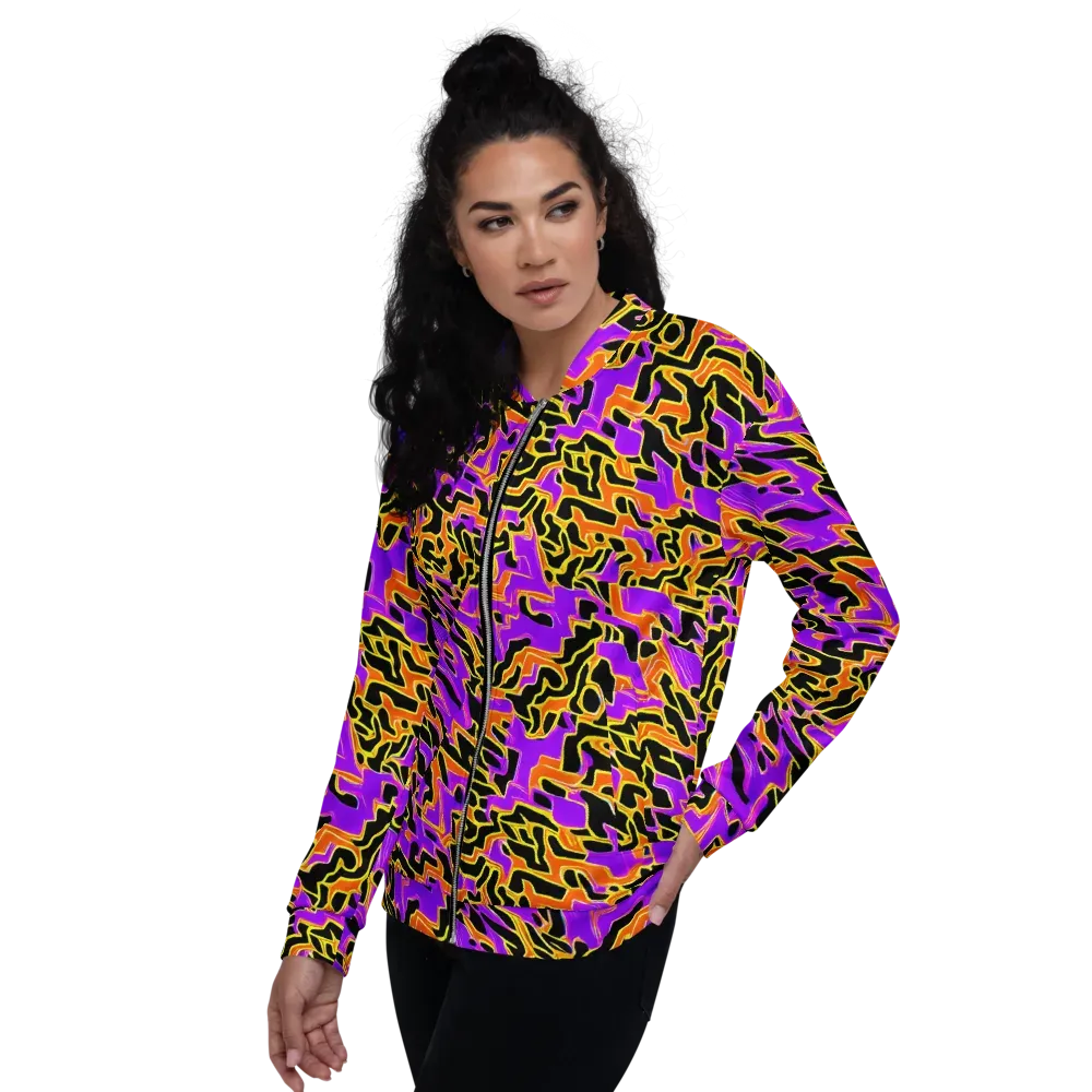 Inferno Pulse on Bomber Jacket — Left
