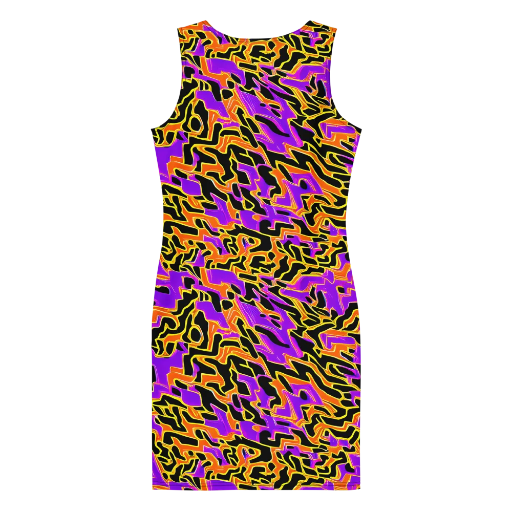 Inferno Pulse on Bodycon Dress — Back