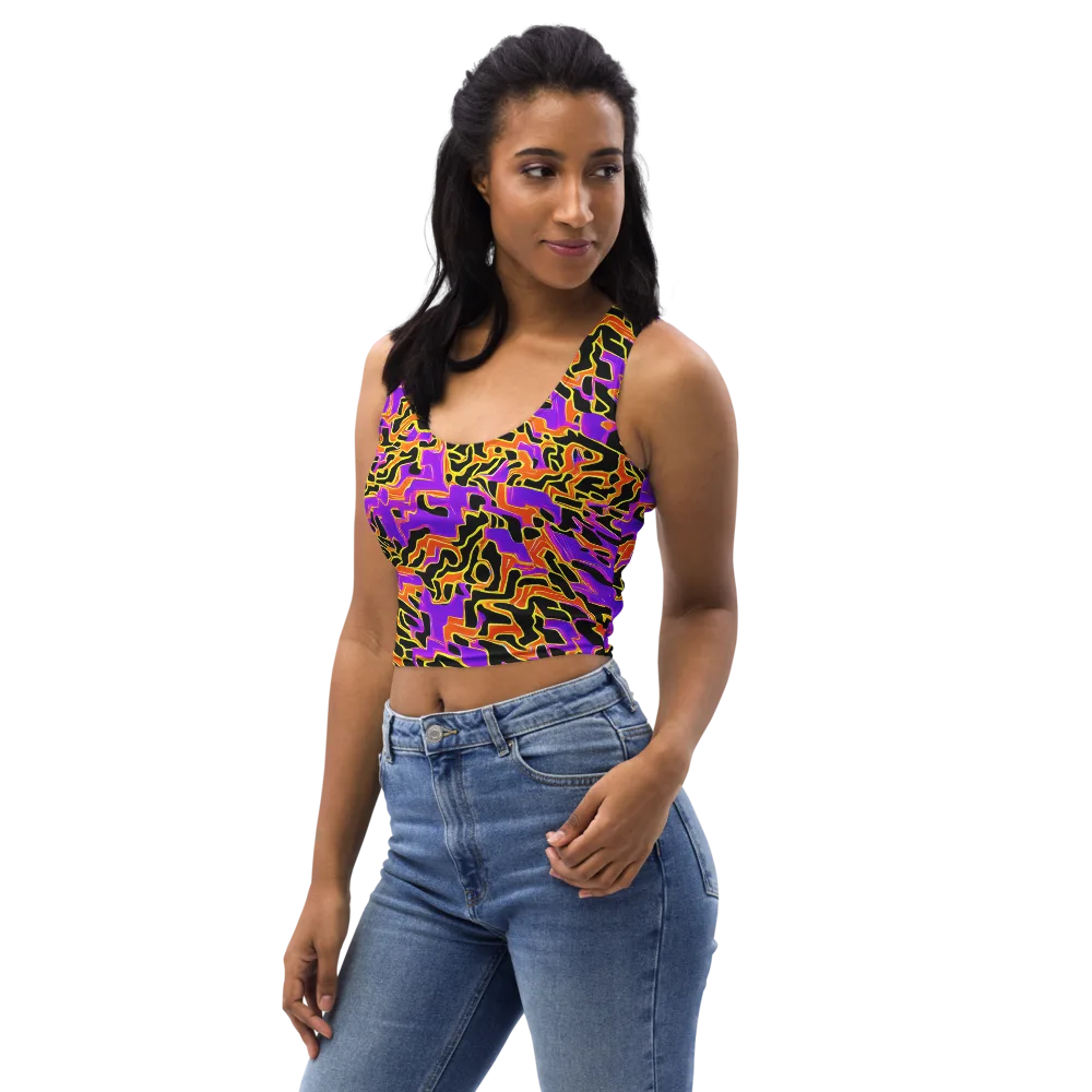 Inferno Pulse on Crop Top — Left Front