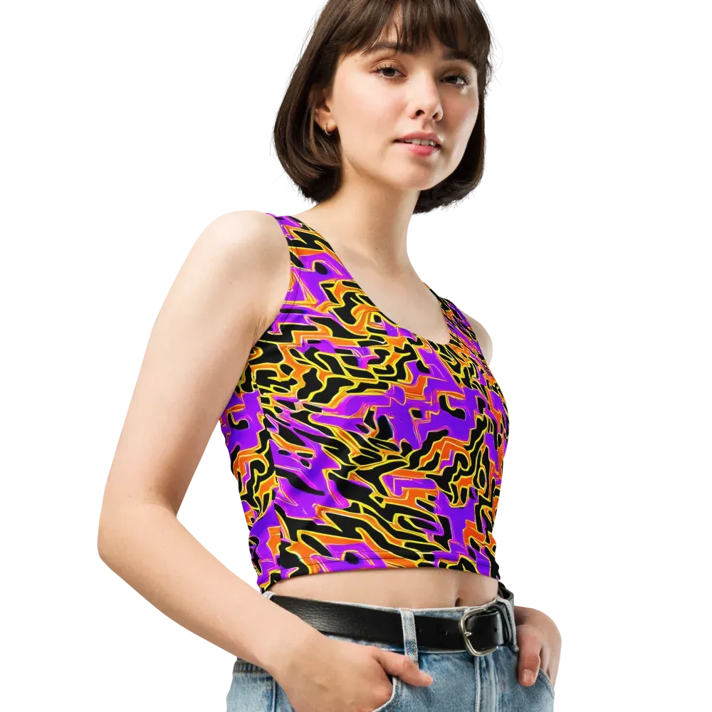 Inferno Pulse on Crop Top — Right Front