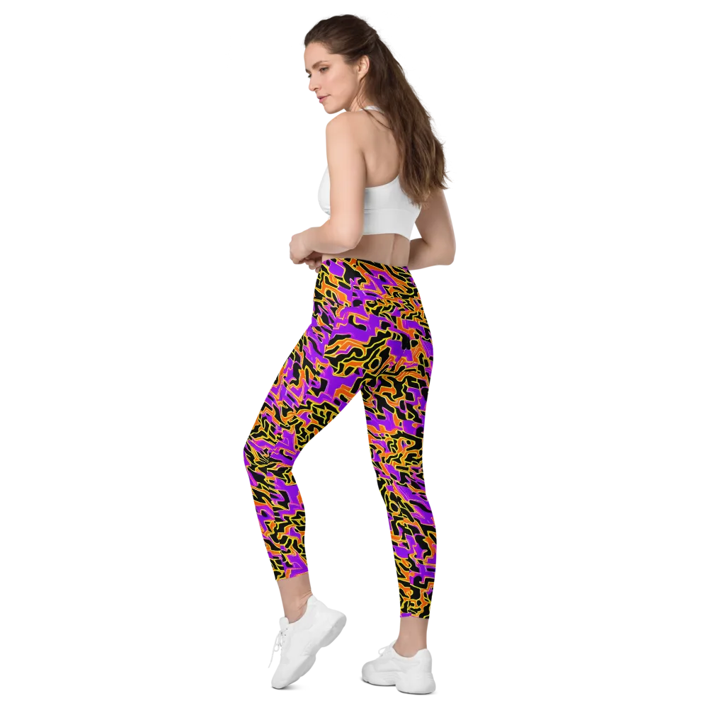 Inferno Pulse on Leggings with Pockets — Left Back