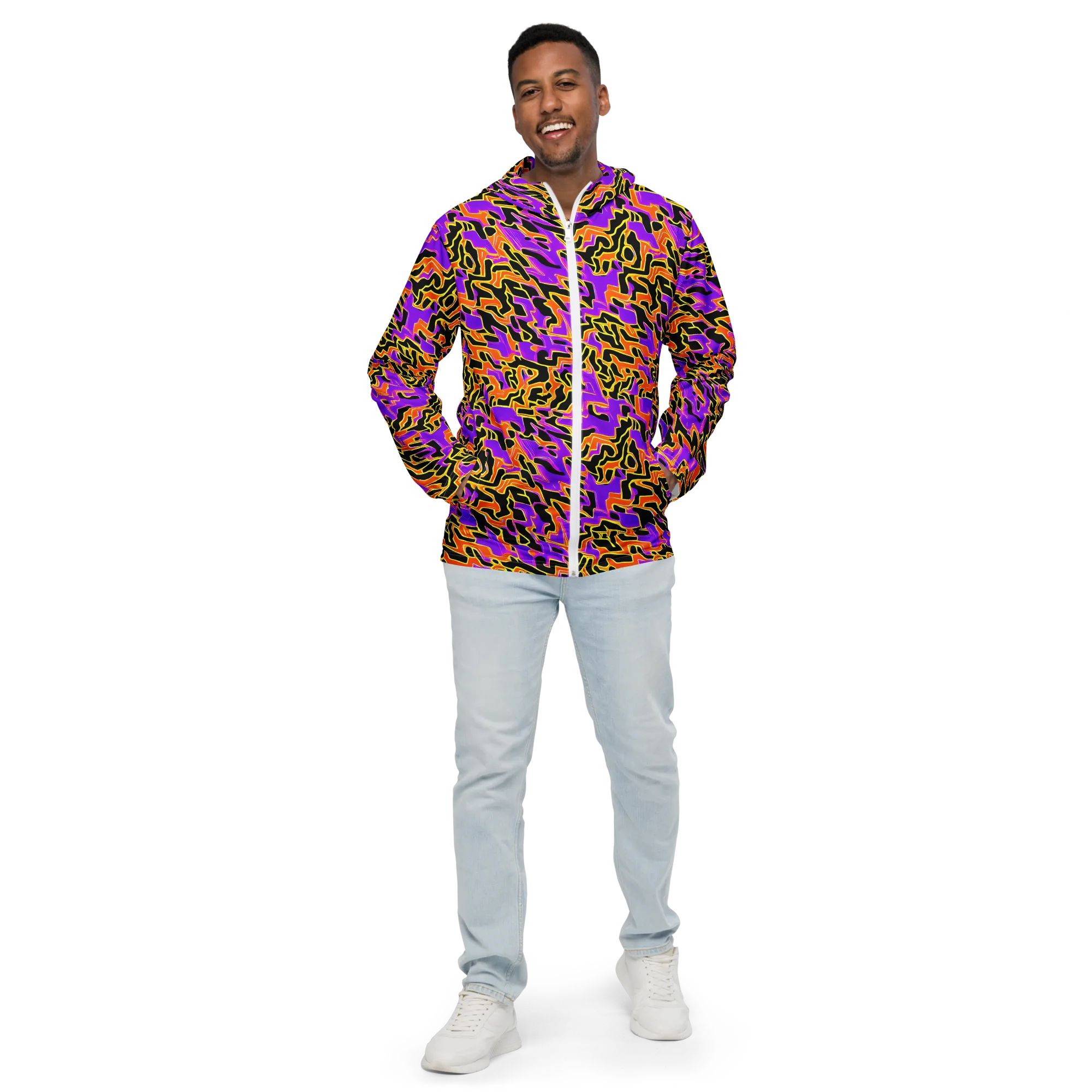 Inferno Pulse on Men's Windbreaker — Front