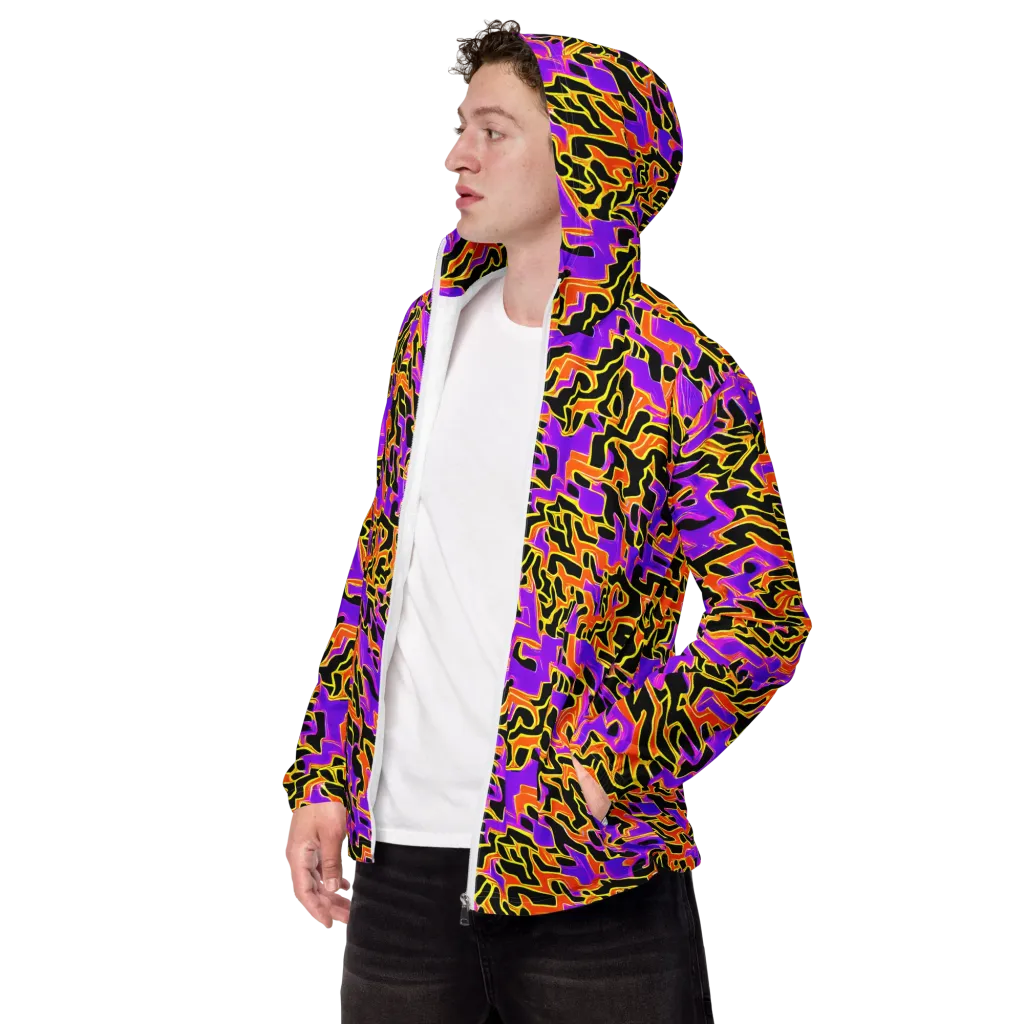 Inferno Pulse on Men's Windbreaker — Left Front