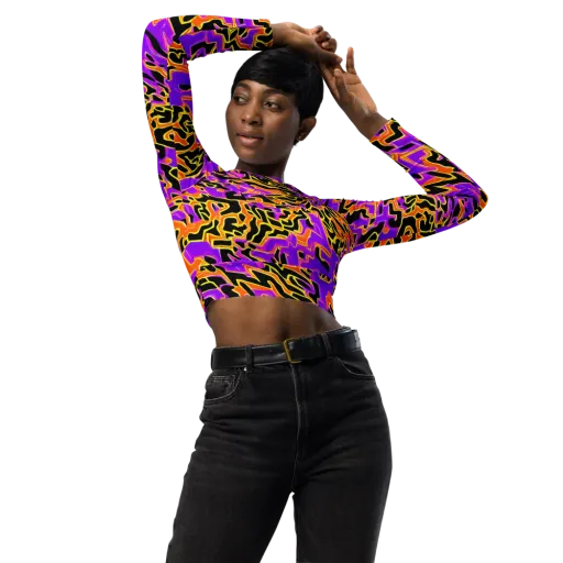Inferno Pulse on a Long Sleeve Crop Top